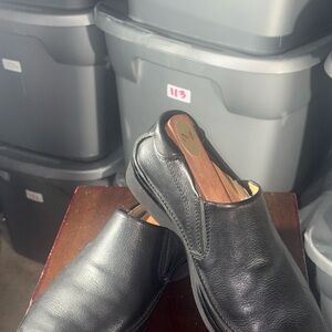 Men's Black Leather 1803 Footwear Clatsop  Slip-On Shoes(122)